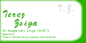 terez zsiga business card